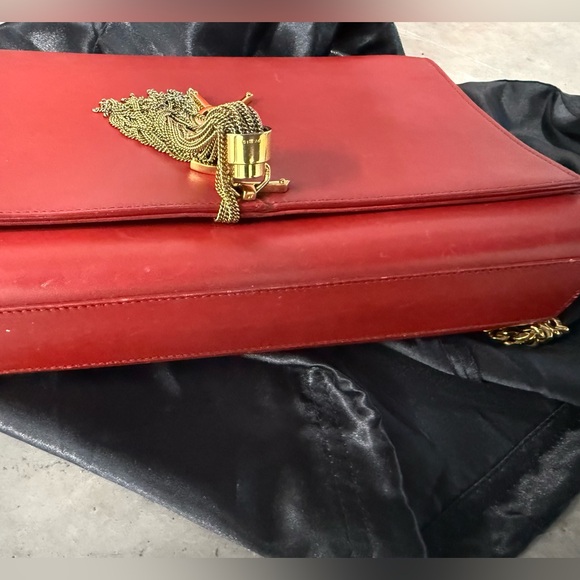 FLASH YSL Medium Kate Red Leather Chain Bag - Picture 5 of 8